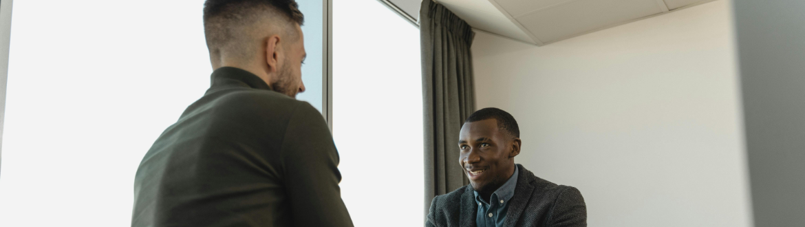 men talking