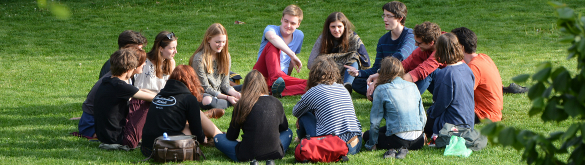 Friends sat together