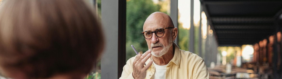 older people talking