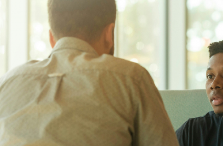 Two men having a conversation