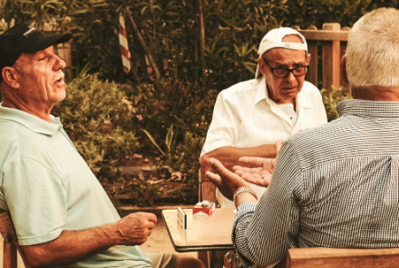 men talking