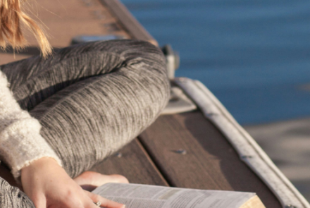 girl reading bible